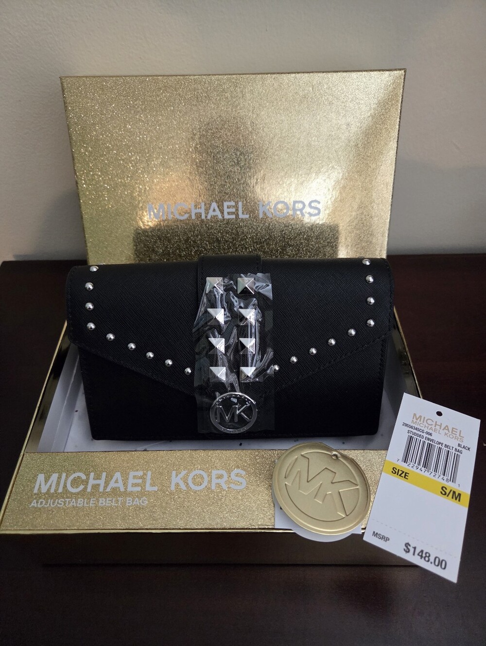 Michael Kors Studded Envelope Belt Bag
